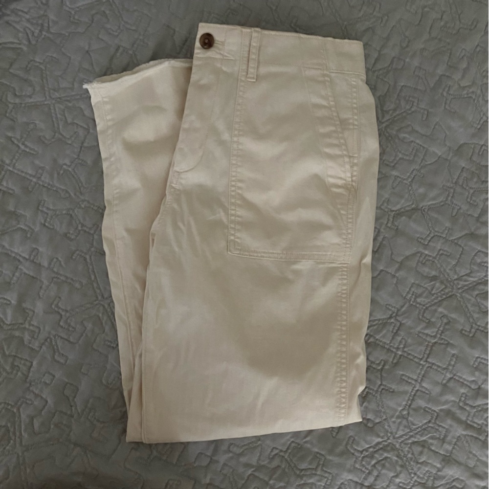 Cream Pinstripe Gap Pants